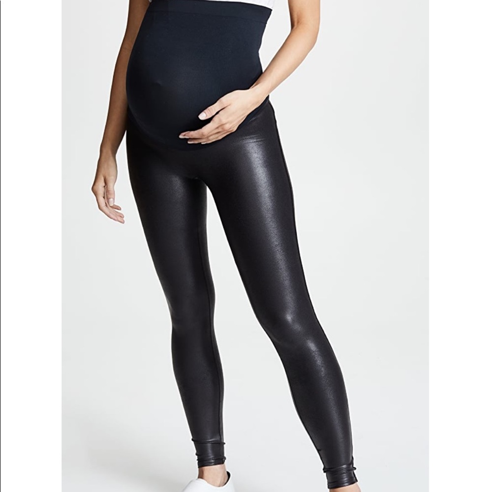 Spanx “Mama” faux leather leggings
